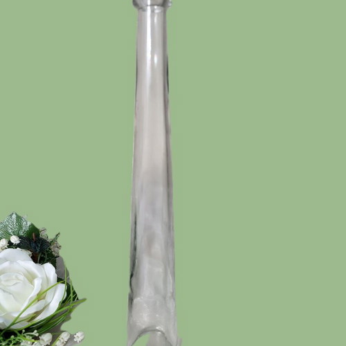 Tall glass vases wedding/baptism decoration set like new