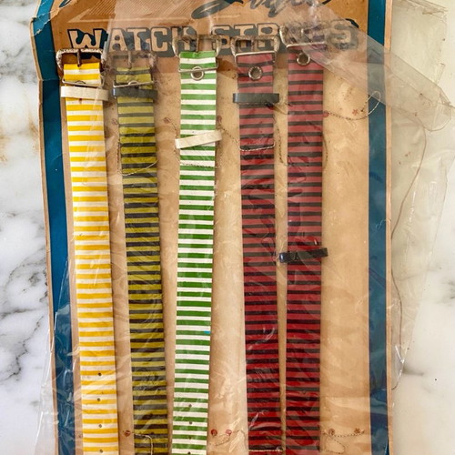 Vintage watch straps used, Greek 1970s
