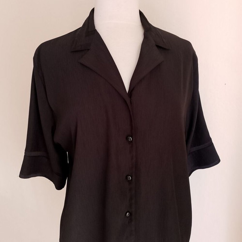 Silk women's black shirt used, size L