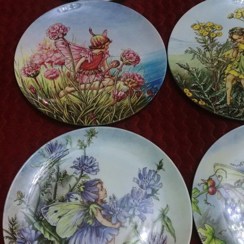 Wedgwood Gresham Flower Fairies Bone China Wall Plates like new, set of 10
