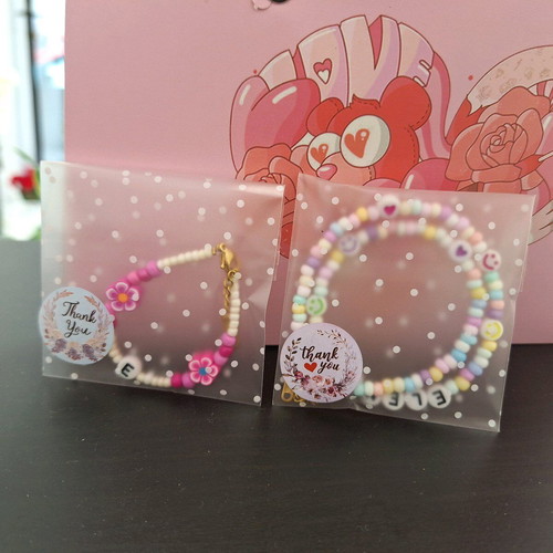 Children's jewelry set necklace and bracelet handmade with colorful beads