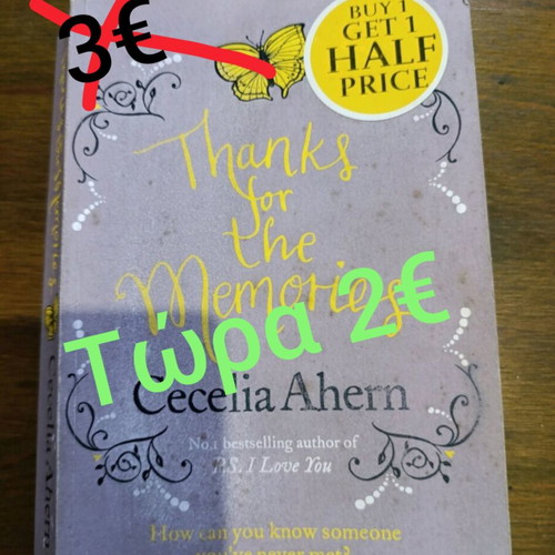 Thanks for the Memories by Cecelia Ahern used, English