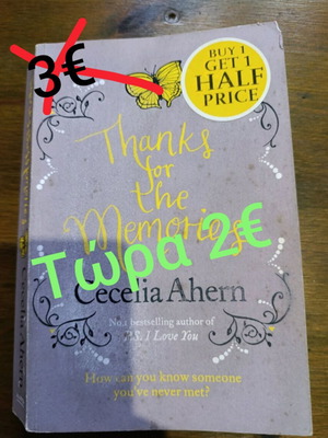 Thanks for the Memories by Cecelia Ahern used, English