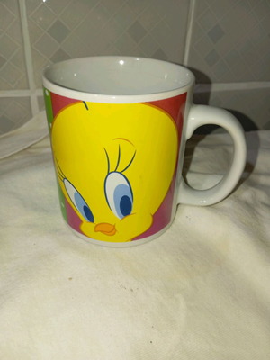 Tweety κεραμική κούπα με πολύχρωμο σχέδιο πουά