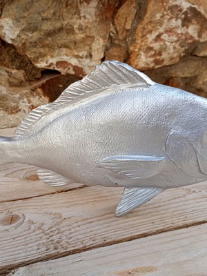 Mata’s decorative fish 33cm silver new