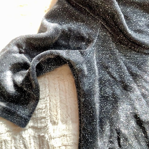 Evening top used, size S, black and silver