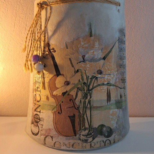 Ceramic Decoupage Decoration Lydia New, Table or Wall Art 21x17