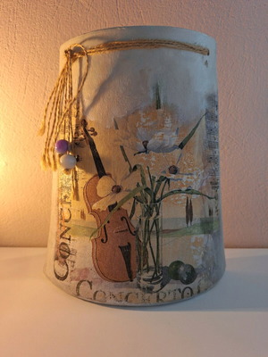 Ceramic Decoupage Decoration Lydia New, Table or Wall Art 21x17
