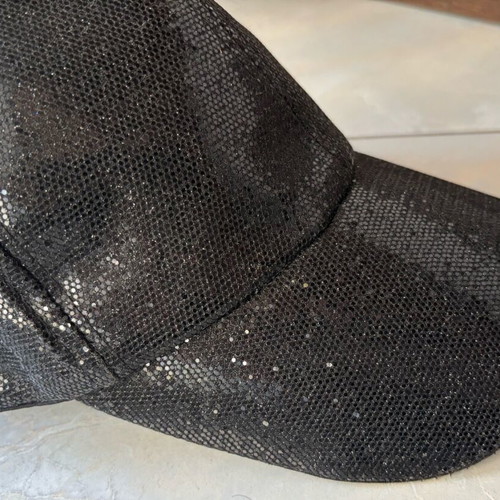 Black metallic jockey hat, like new, size M