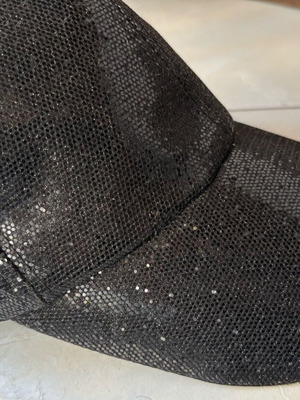 Black metallic jockey hat, like new, size M