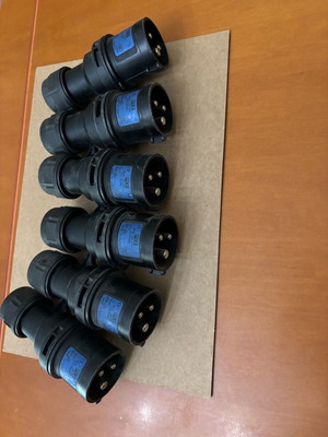 Industrial plugs used 16A, pack of 6