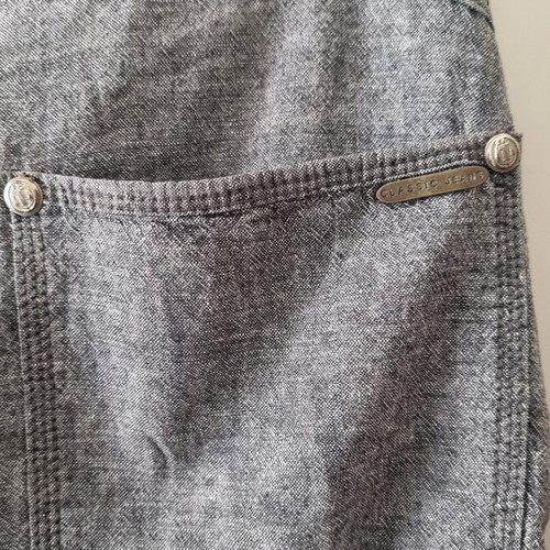 Men's linen summer bermuda shorts like new, gray, size 34