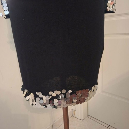 Raxevsky black dress with silver sequins, like new, size S