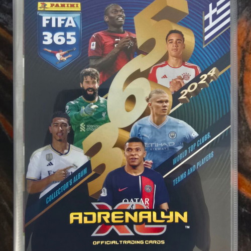 Panini Adrenalyn XL FIFA 365 2024 album with 218 cards