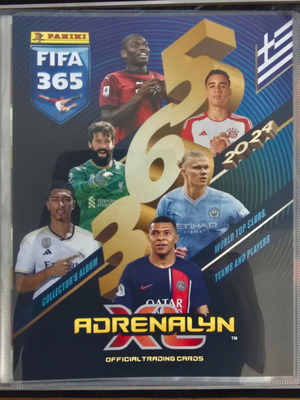 Panini Adrenalyn XL FIFA 365 2024 album with 218 cards