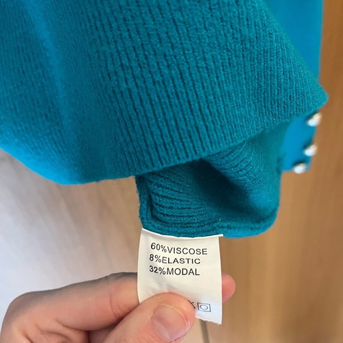 Sandra Jackson knitted turtleneck petrol like new