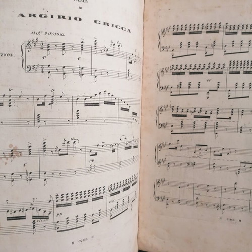 Valzer sheet music used, Italian edition circa 1850
