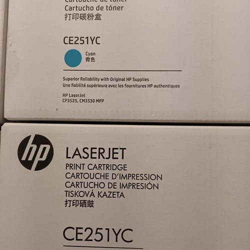 HP Toner CE251YC Cyan for LaserJet CP3525 and CM3530MFP New