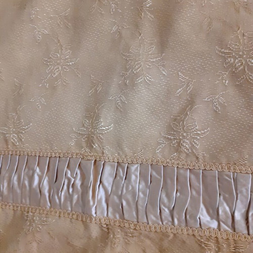 Vintage satin bedspread with pillowcase from 1970, like new