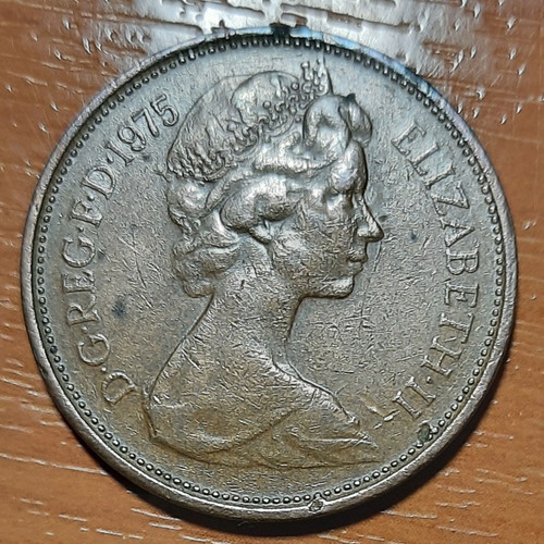 British coins used, 3 pieces with Elizabeth 1975-1994