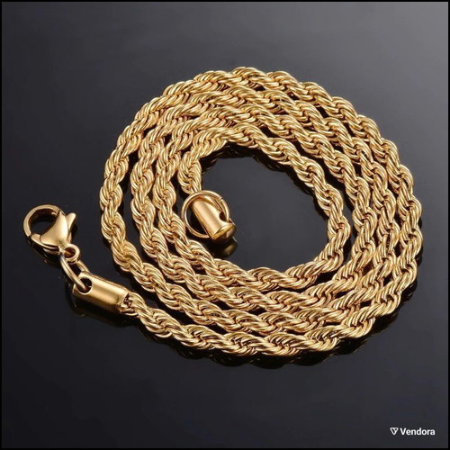 Stainless Steel men's women's necklace chain 70 cm 6 mm gold color new