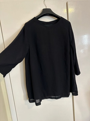 Black mini semi-transparent dress size S/M relaxed fit short