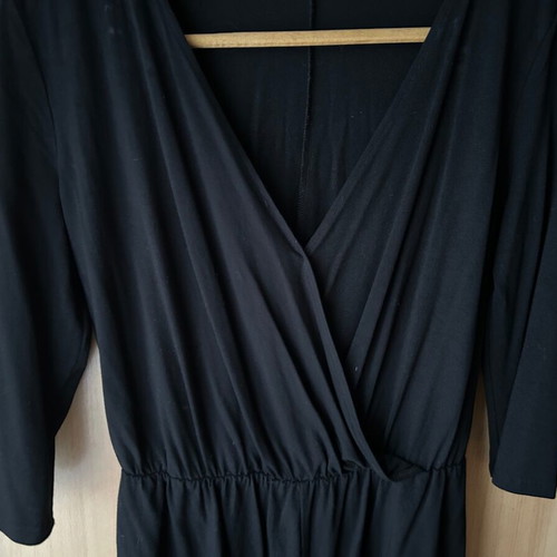 Bershka black cotton one-piece jumpsuit like new size L
