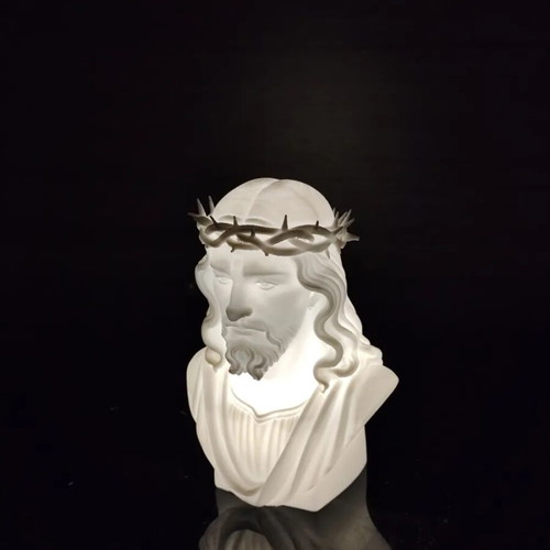 Illuminated Jesus bust new with LED lighting