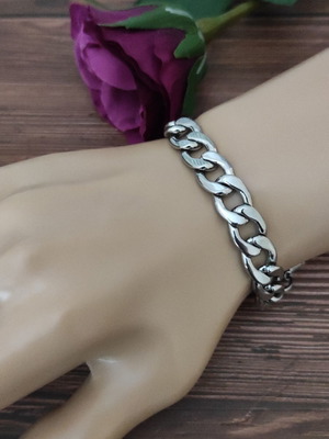 Unisex Φαρδύ Ατσάλινο Βραχιόλι 22cm