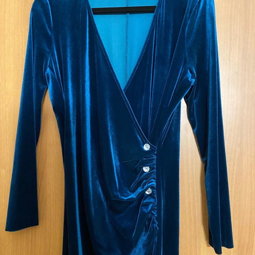Velvet midi dress Zara new, turquoise, -  40,00 - Vendora.cy