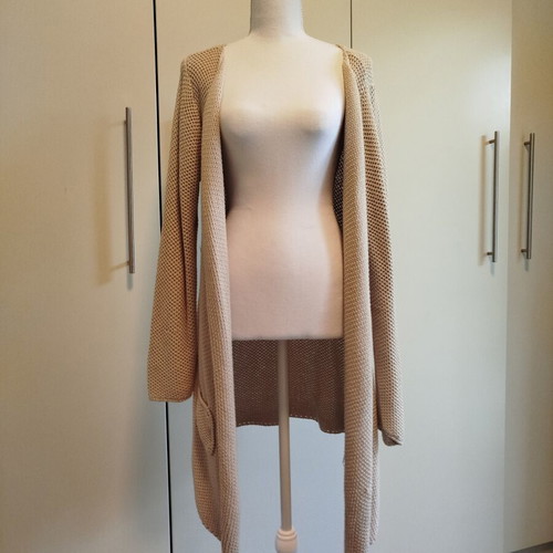 See U Soon knitted cotton cardigan used, beige, medium/large