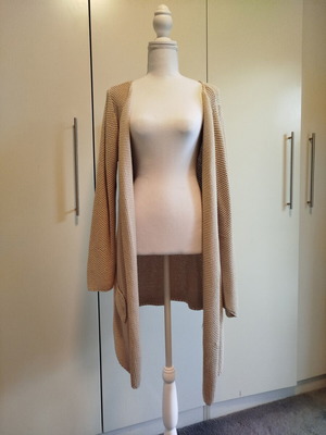 See U Soon knitted cotton cardigan used, beige, medium/large