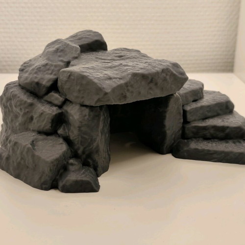 Decorative aquarium cave with stairs new, 3D printed aquascape