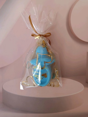 Handmade scented baptism candle favor bottle or pacifier shaped made to order
