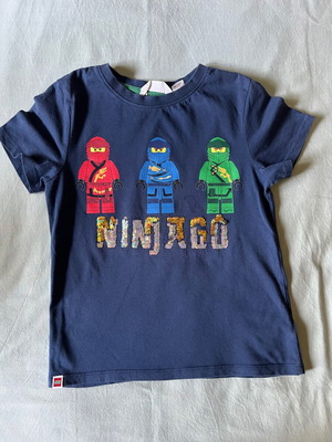 H&M Ninjago тениска за момчета 4-6 години, употребявана, синя