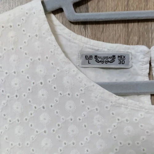 Pull&Bear embroidered cotton mini dress summer L like new