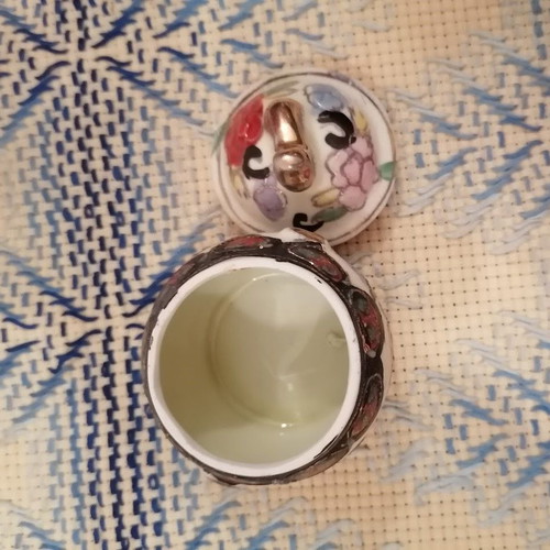 Vintage Japanese Satsuma Miniature Jar 8cm