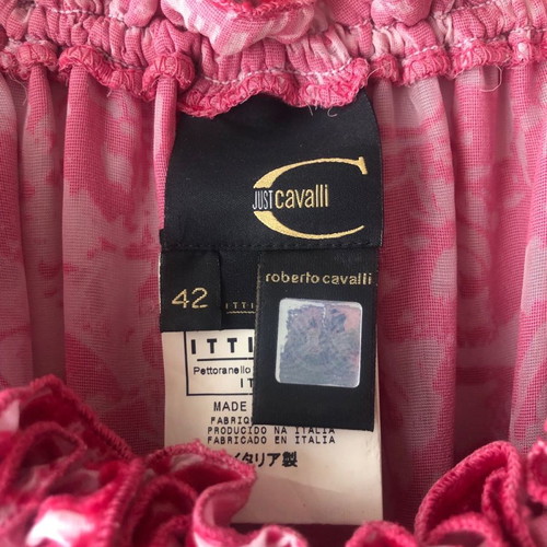 Just Cavalli devore velvet blouse used, size 42, fuchsia