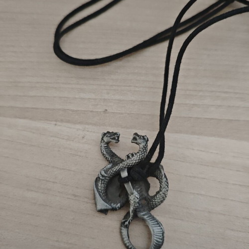 Metal Gemini Dragons Pendant like new