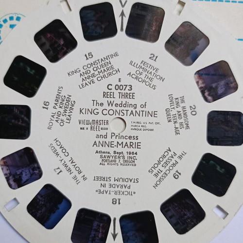 View Master sets dedicated to King Constantine and Anne-Marie's wedding like new