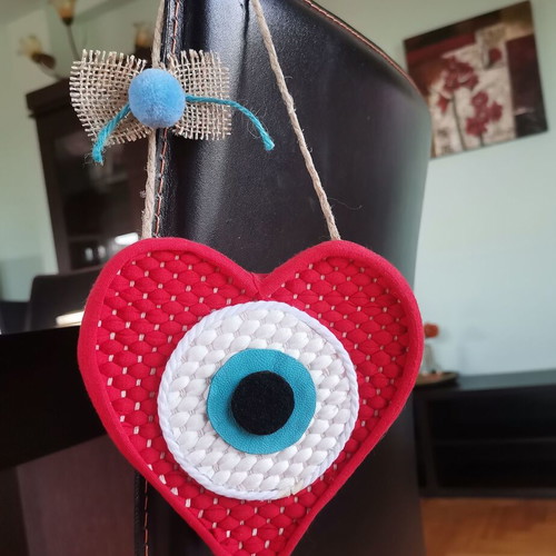 Woven heart decoration KURELU like new, 26cm length