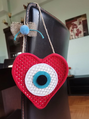 Woven heart decoration KURELU like new, 26cm length