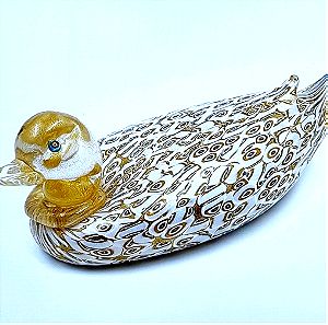 Vintage Murano Glass Duck Sculpture!