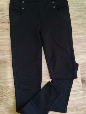 Women's black pants size S like new, thick lining for autumn/winter