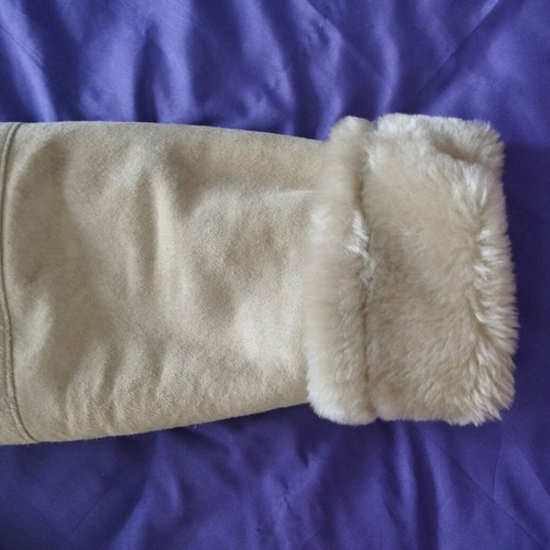Event leather jacket used, beige, size M