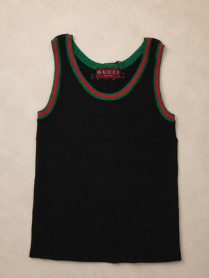 Gucci sleeveless knitted top black, like new, size L