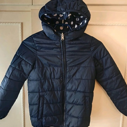 Double face jacket for girl 8 years like new, black and blue