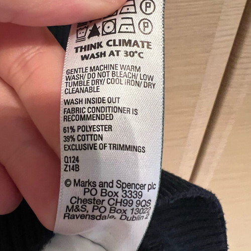Half zip Marks & Spencer sweater small like new, blue