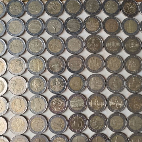 2€ coin collection used, over 5 coins