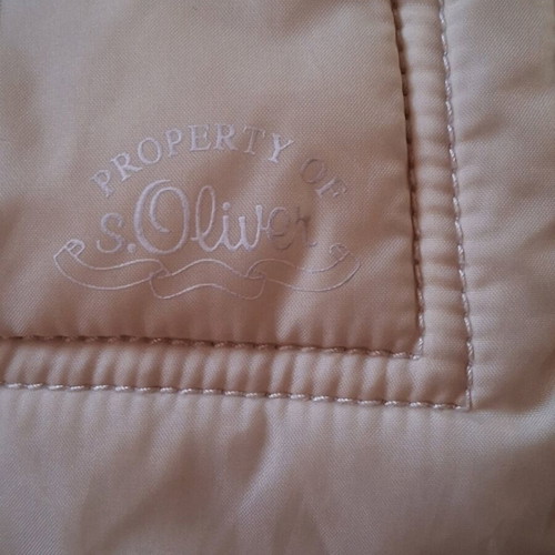 S.Oliver long jacket like new, beige with fur collar and belt